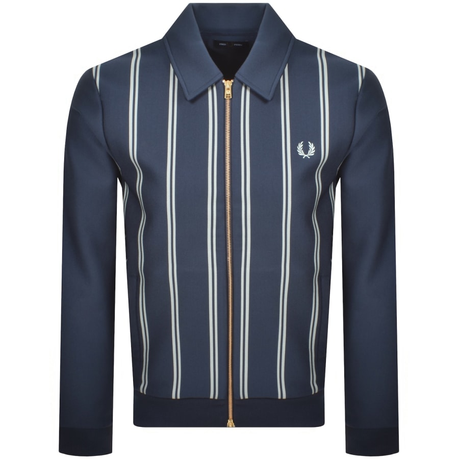 Fred Perry Striped Track Jacket Blue | Mainline Menswear